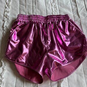 I Scream Girls Size 10/12 Barbie Pink Metallic Shorts